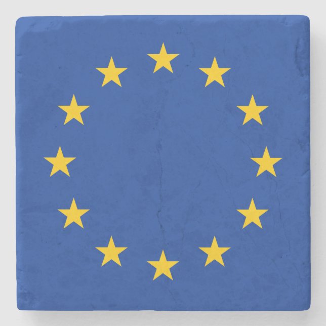 European Union flag Stone Coaster (Front)