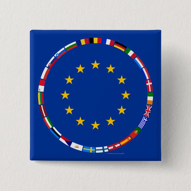 European Union Flags Button (Front)