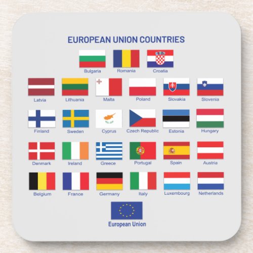 European Union Flags EU Countries   Beverage Coast Beverage Coaster