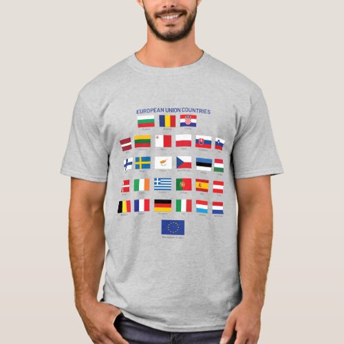 European Union Flags EU Countries T_Shirt