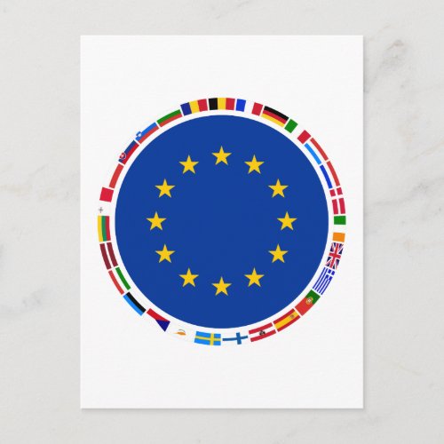 European Union Flags Postcard