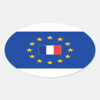 European Union France Oval Sticker