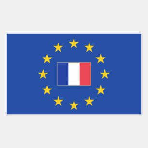 European Union France Rectangle Sticker