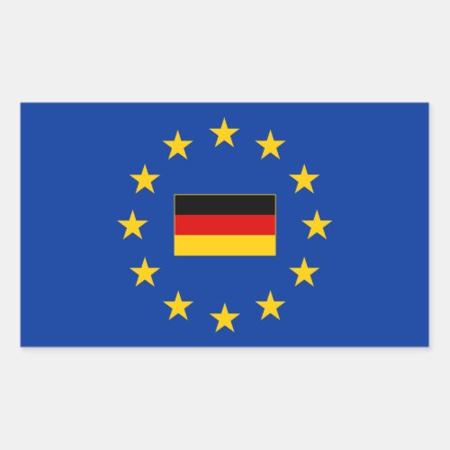 European Union Germany Rectangle Sticker