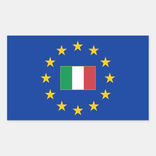 European Union Italy Rectangle Sticker