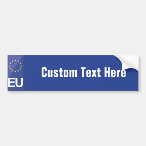 European Union numberplate Bumper Sticker
