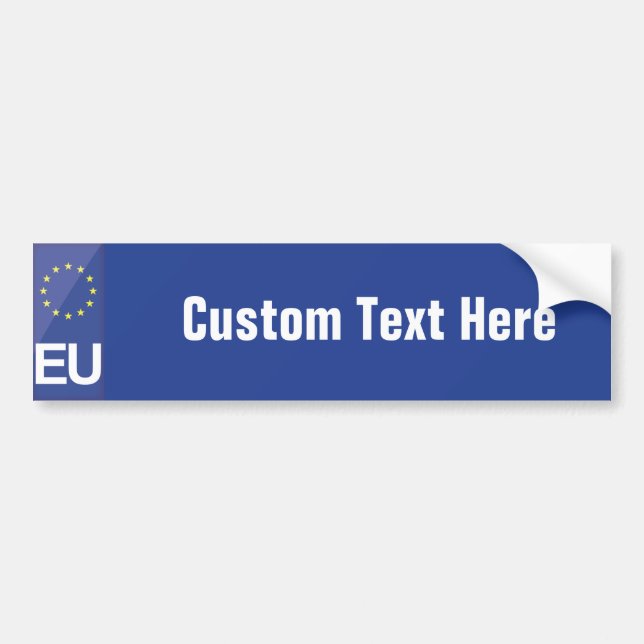 European Union numberplate Bumper Sticker (Front)