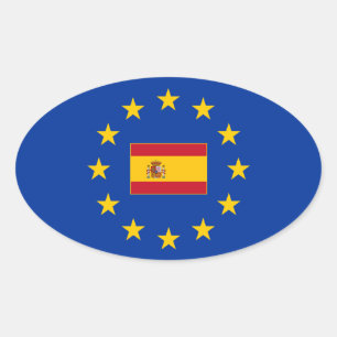 European Union Spain Oval Sticker