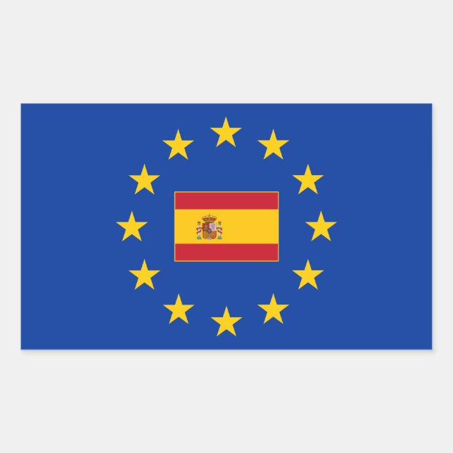 European Union Spain Rectangle Sticker (Front)