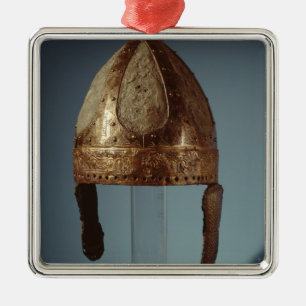 European war combat helmet, c.500 metal ornament