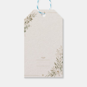 European Wedding Invitation in Olive Green Gift Tags