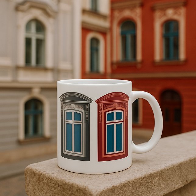European Window Ornate Architectural Art Coffee Mug (Creator Uploaded)
