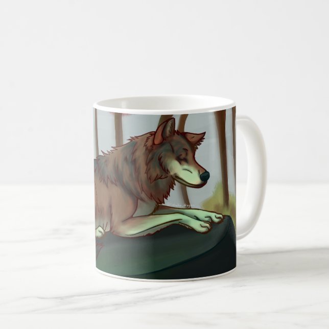 European Wolf Coffee Mug (Front Right)
