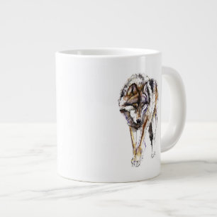 European Wolf Giant Coffee Mug