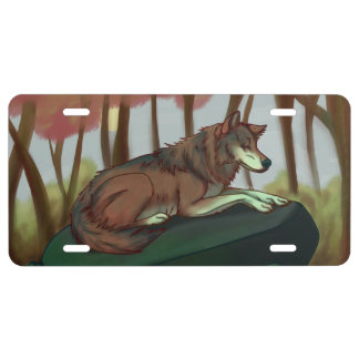 European Wolf License Plate