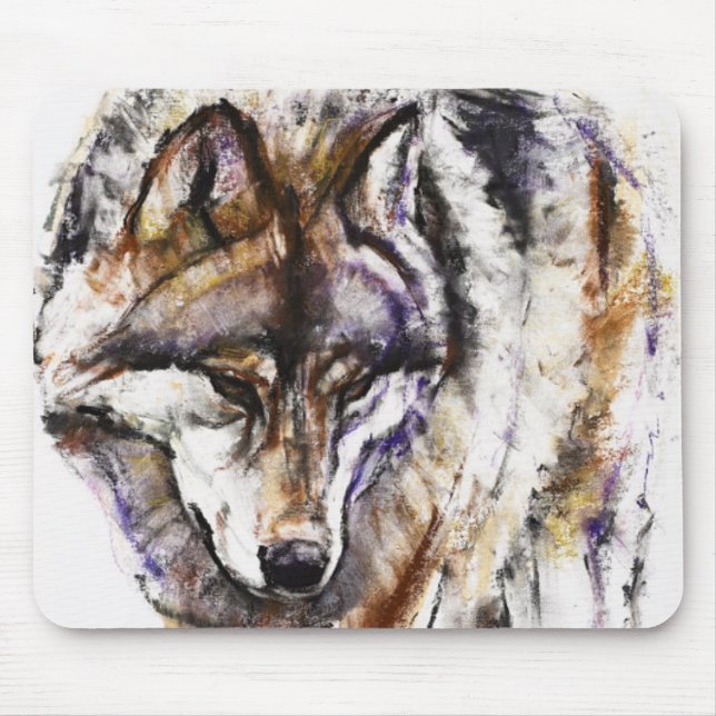 European Wolf Mouse Pad (Front)