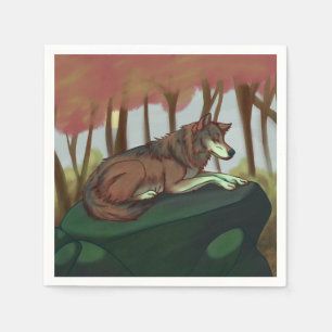 European Wolf Napkins