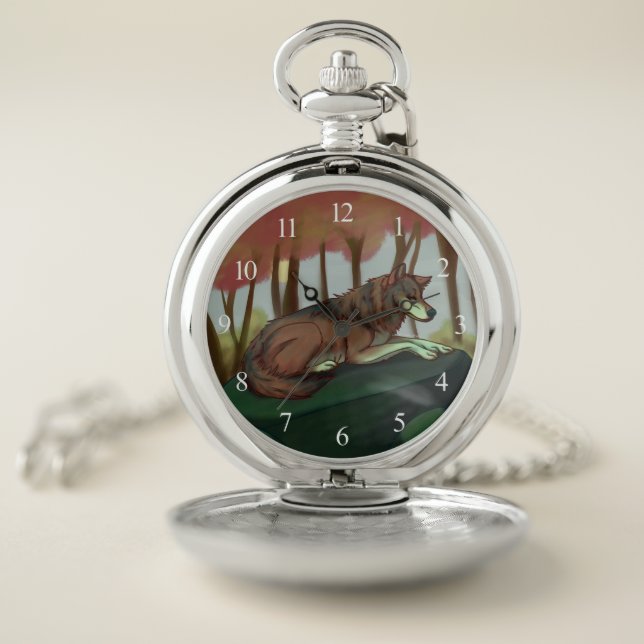 European Wolf Pocket Watch (Inside)