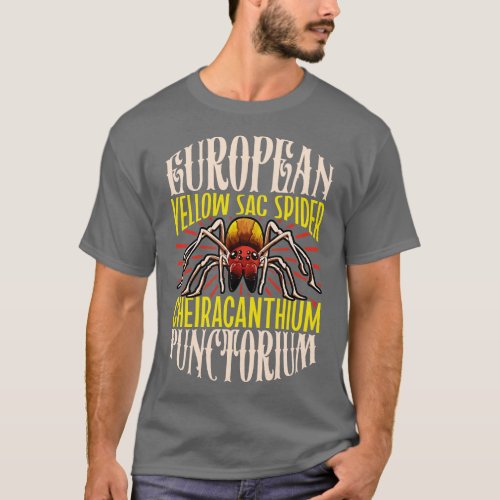 European Yellow Sac Spider T_Shirt