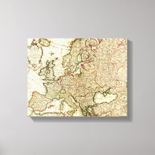 EuropePanoramic MapEurope 2 Canvas Print