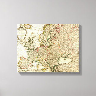 EuropePanoramic MapEurope 2 Canvas Print