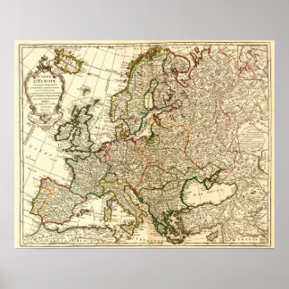 EuropePanoramic MapEurope 2 Poster