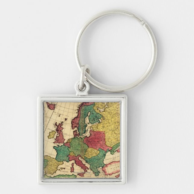 EuropePanoramic MapEurope Keychain (Front)