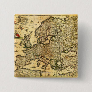 EuropePanoramic MapEurope Pinback Button