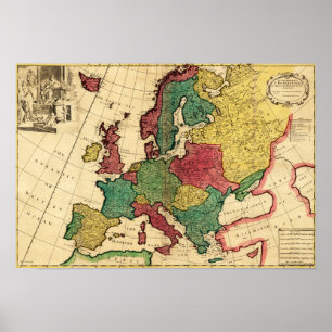 EuropePanoramic MapEurope Poster