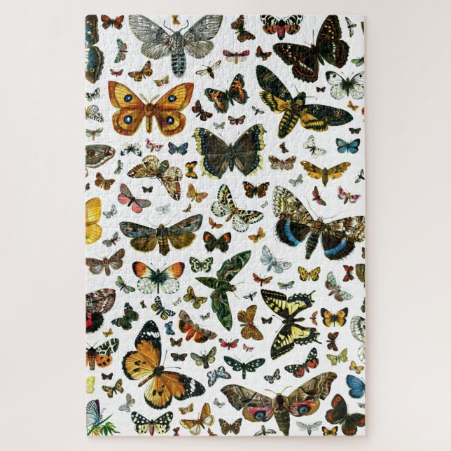 Europe's Best-Known Butterflies and Moths Collage Jigsaw Puzzle (Vertical)