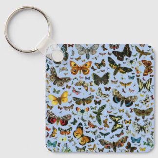 Europe's Best-Known Butterflies and Moths Collage Keychain