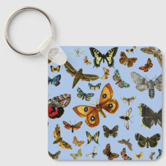 Europe's Best-Known Butterflies and Moths Collage Keychain