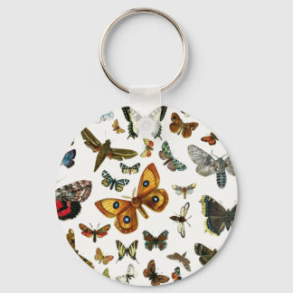 Europe's Best-Known Butterflies and Moths Collage Keychain