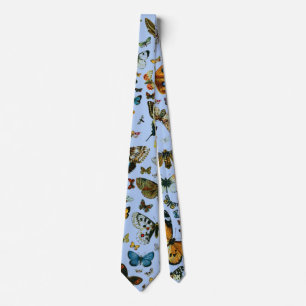 Europe's Best-Known Butterflies and Moths Collage Neck Tie