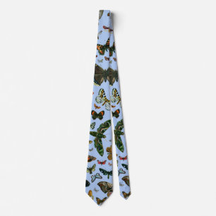 Europe's Best-Known Butterflies and Moths Collage Neck Tie