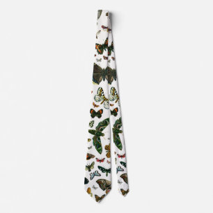 Europe's Best-Known Butterflies and Moths Collage Neck Tie