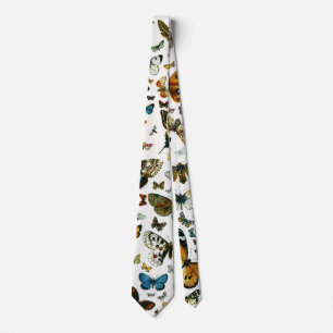 Europe's Best-Known Butterflies and Moths Collage Neck Tie