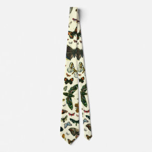 Europe's Best-Known Butterflies and Moths Collage Neck Tie