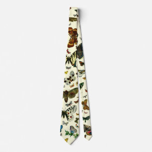 Europe's Best-Known Butterflies and Moths Collage Neck Tie