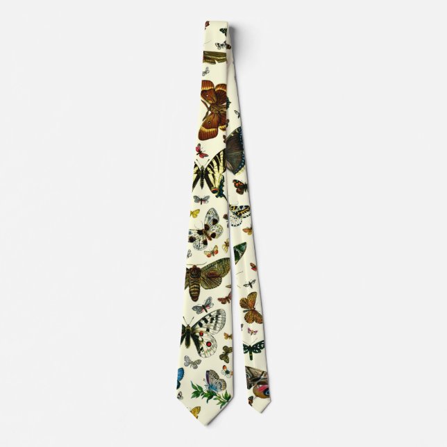 Europe's Best-Known Butterflies and Moths Collage Neck Tie (Front)