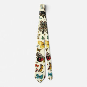Europe's Best-Known Butterflies and Moths Collage Neck Tie
