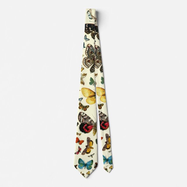 Europe's Best-Known Butterflies and Moths Collage Neck Tie (Front)