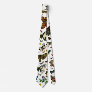 Europe's Best-Known Butterflies and Moths Collage Neck Tie