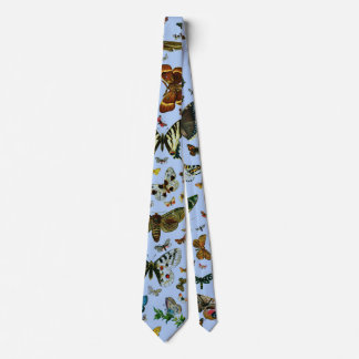Europe's Best-Known Butterflies and Moths Collage Neck Tie
