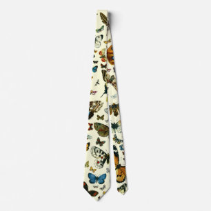 Europe's Best-Known Butterflies and Moths Collage Neck Tie
