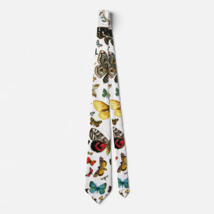 Europe's Best-Known Butterflies and Moths Collage Neck Tie