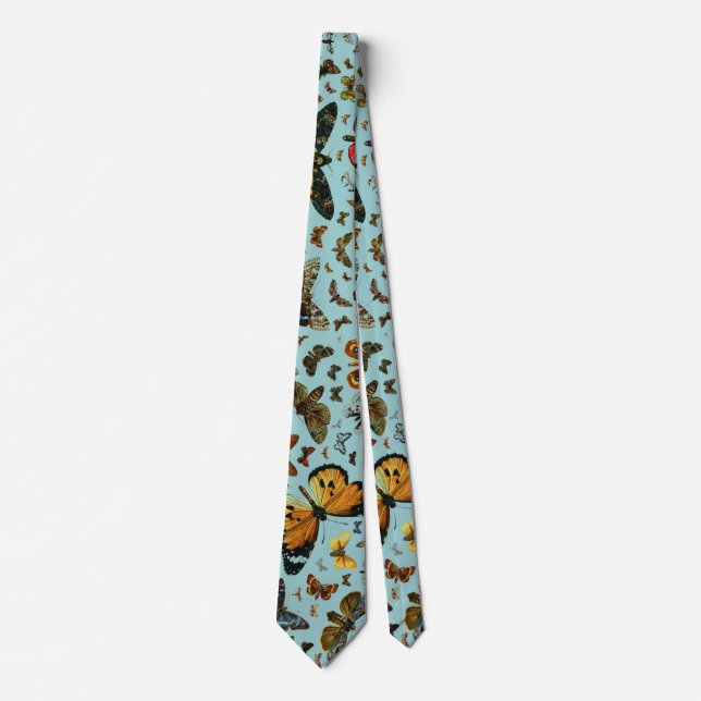 Europe's Best-Known Butterflies and Moths Collage Neck Tie (Front)