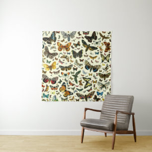 Europe's Best-Known Butterflies and Moths Collage Tapestry