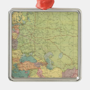 Europe's overland, sea communications metal ornament