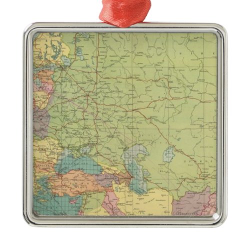 Europe's overland, sea communications metal ornament
